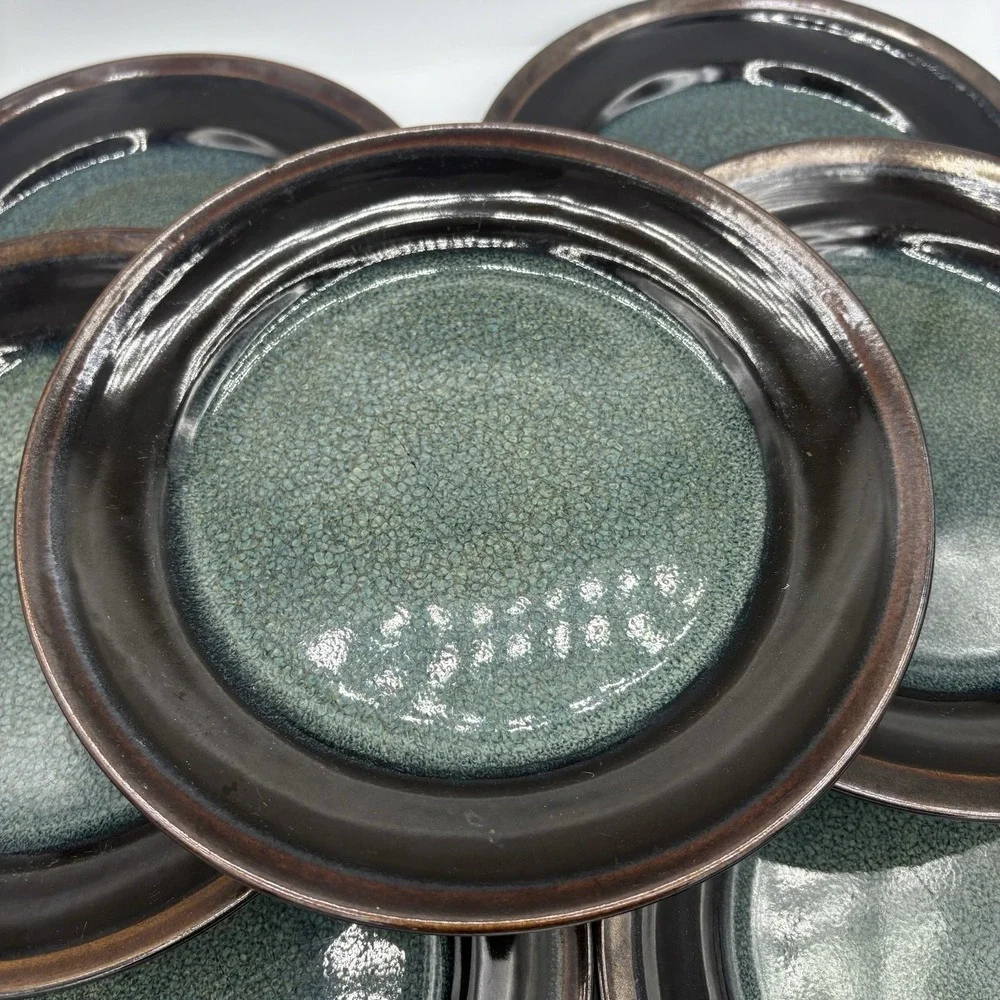 Mikasa Gourmet‎ Basics Salad Plates Jade Stoneware  8 5/8